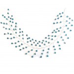 Accesoriu modern pentru decor par WED60 Argintiu cu cristale de 35cm - Blue Accesoriu modern pentru decor par WED60 Argintiu cu cristale de 35cm - Blue